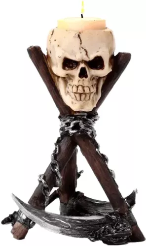 Dödskalle Ljusstake Lie