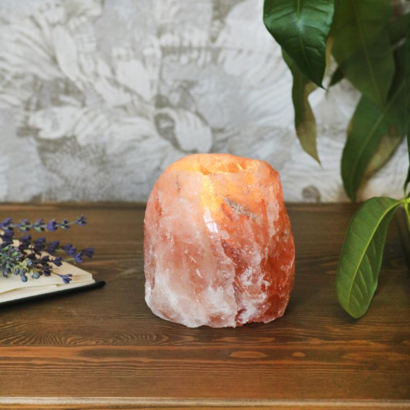 Saltkristall Ljusstake