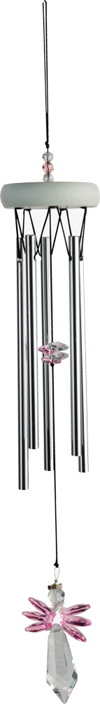 Engel Vindspill Krystall Rosa