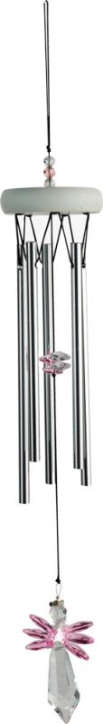 Engel Vindspill Krystall Rosa