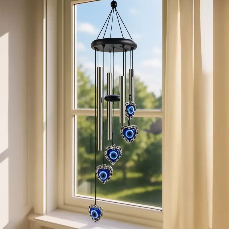 Vindspel Hjärta Blå Ögat