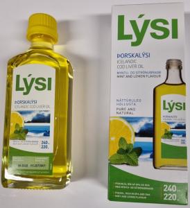 Torskleverolja med citron og mint smag