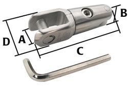 ANKARKOPPL R-F 8-12 MM SVIRVEL"KONG"