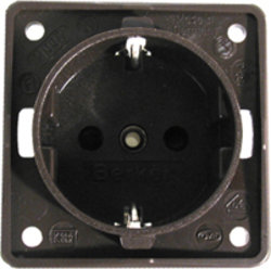 BERKER  VÄGGUTTAG 220V BRUN