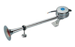 12V SIGNALHORN ENKEL KROM LÅNG