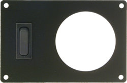 PANEL SVART1 HÅL MED SWITCH