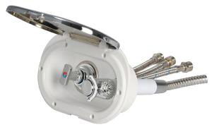 DUSCHBOX KROM INKL SLANG- BLANDARE