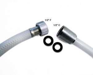 DUSCHSLANG VIT 1/2"X1/2" 2M