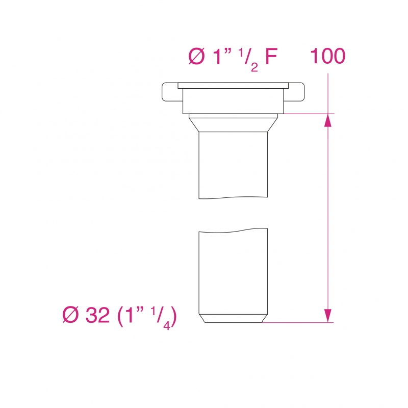 RAK KOPPLING 1 ½” X 32mm PS1232
