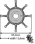 IMPELLER 09-843S-9 2 F3 NITRIL