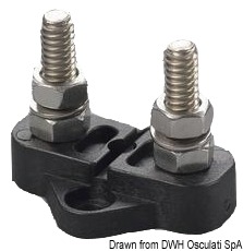 KOPPL-PLINT MINI SVART 2xM6