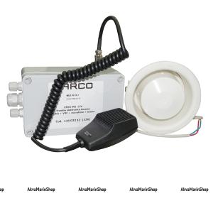 SIGNALHORN EL 12V MIKROFON VIT