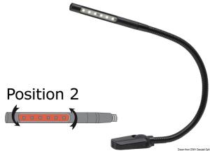 KARTLAMPA RÖD/VIT 12V LABCRAFT