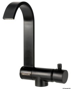 SVART BLANDARE FÄLLBAR KALL/VARMVATTEN