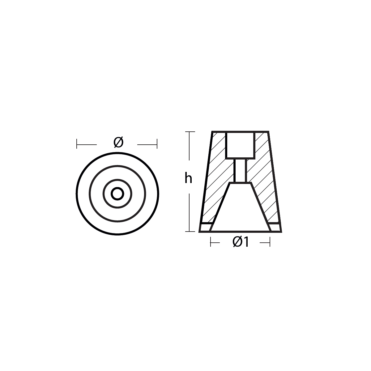 ANOD 00400SOLE/4 Ø 45-50 AXEL 40045092
