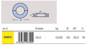 ANOD AXEL SMAL Ø 35MM 0557L