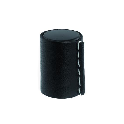 Leather knob Black & Black