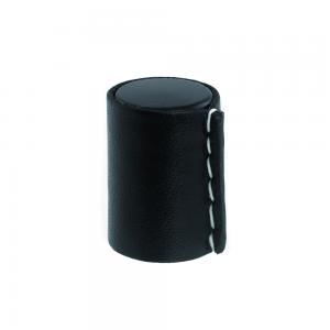 Leather knob Black & Black