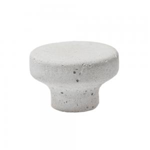 Knob Concrete Coat Hook White Small