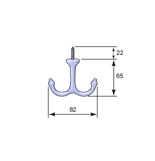 Ankkurihaka Messinki Klassinen Muotoilu