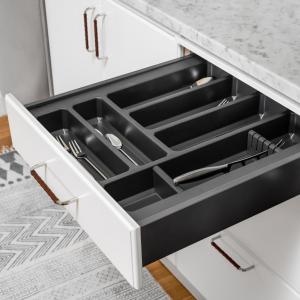 Custom-made cutlery box Dark grey Visio