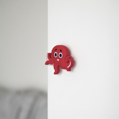 Blæksprutte Børneværelse Gummiknop