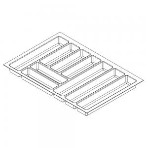 Lagersalg - Specialtilpasset Bestikbakke Mørkegrå Visio
