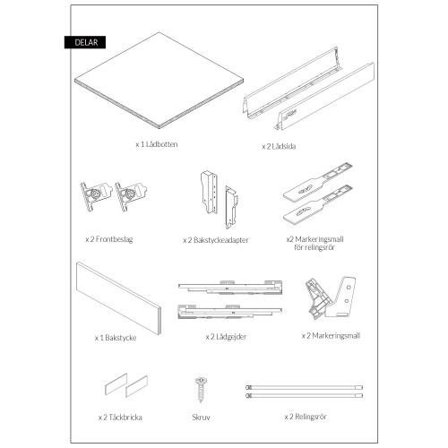 Custom Kitchen Drawer Soft-closing Full extension 165mm