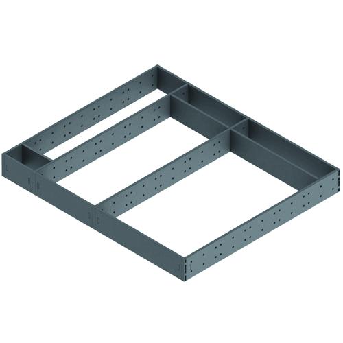 Fleksibel Bestikkskuff Frame Metall Mørk Grå Small