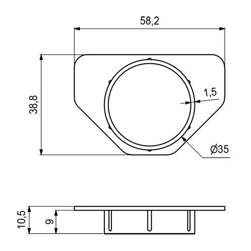 Plug for hinge hole 35mm White cover plug