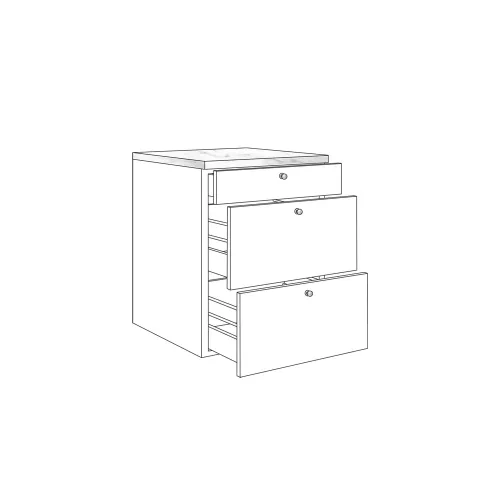 Custom Kitchen Drawers Soft-closing 3 Drawers