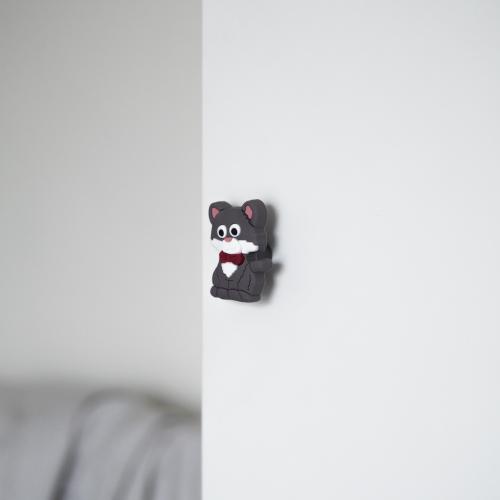 Katt Barnrum Gummiknopp