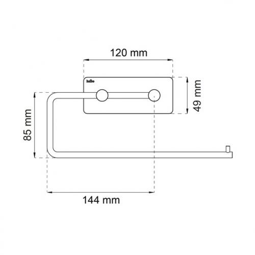 Habo Edge Self-adhesive Toilet Paper holder Shiny Stainless steel