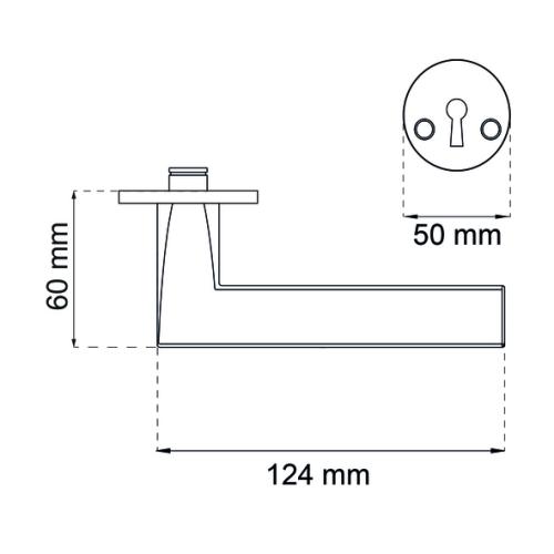 Door handle Denver Black