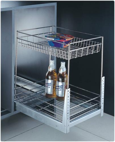 Skapsuttrekk Bunnmontert Kjøkkenoppbevaring Krom