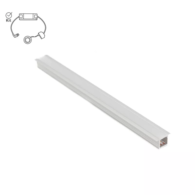 Aluminiumsprofil med LED-stripe – Innfelt