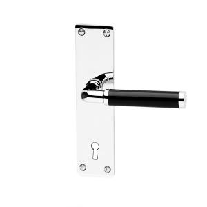 Door handle 383 Chrome Black Retro