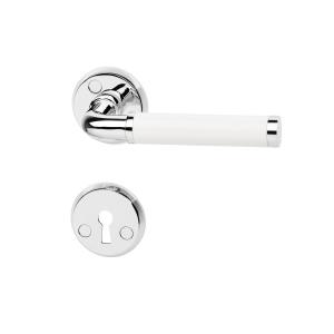 Door handle 383 Chrome White Retro