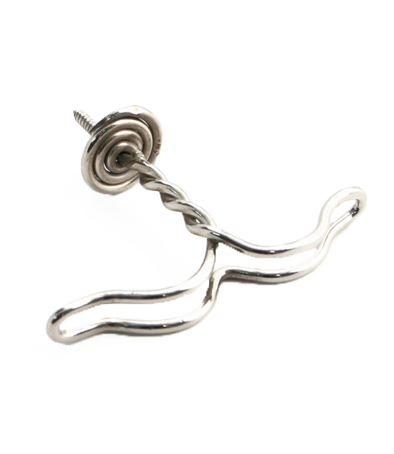 Wire hook Twisted Nickel-plated steel