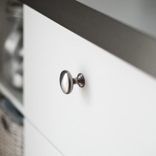 Round kitchen knob 1014 Bright nickel