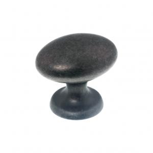 Oval knob 4010 Black antique Rustic feel