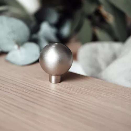 Knop Bona Børstet nikkel