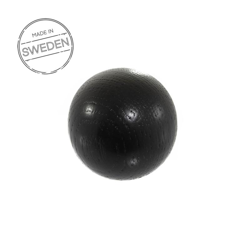 Gałka drewniana Ball – dąb bejcowany na czarno