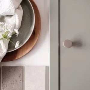 Knop Dot Børstet nikkel