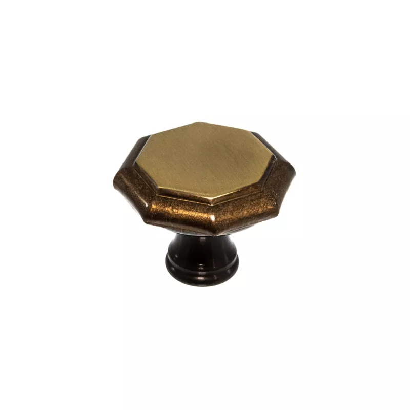 Knop Oktagon Antik & Messing