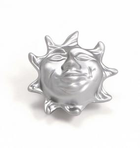Metallknopp Sol Matt krom