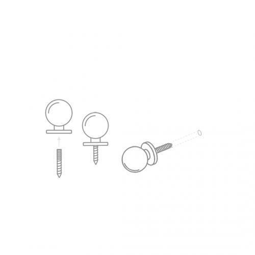 Skruespindel M4 Træskrue til ophæng på væg