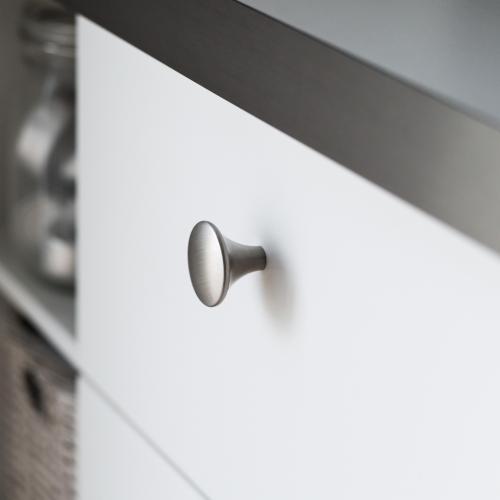 Køkkenknop Mushroom Børstet nikkel