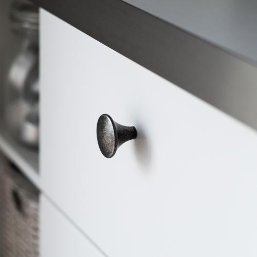 Køkkenknop Mushroom Sort antik