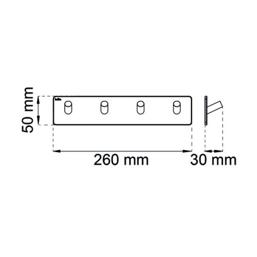 Habo Edge Koukkusarja 4 kpl Musta maalattu